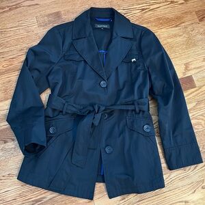 short black trench coat